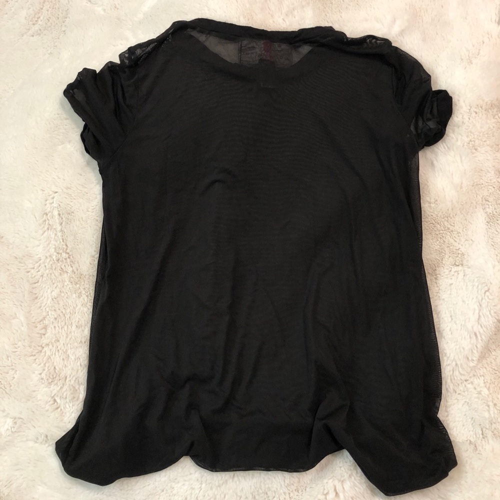 Black mesh t-shirt